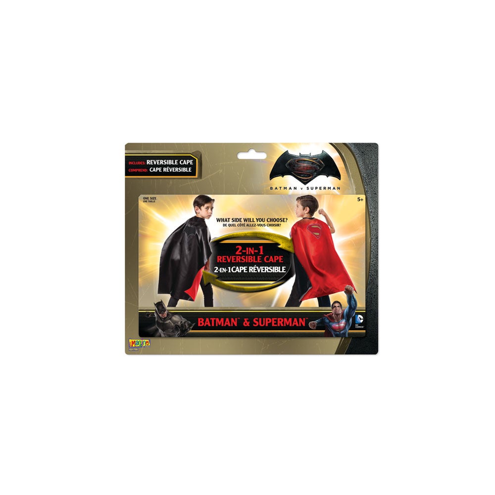 2-1 BATMAN / SUPERMAN REVERSIBLE CAPE (4) BL